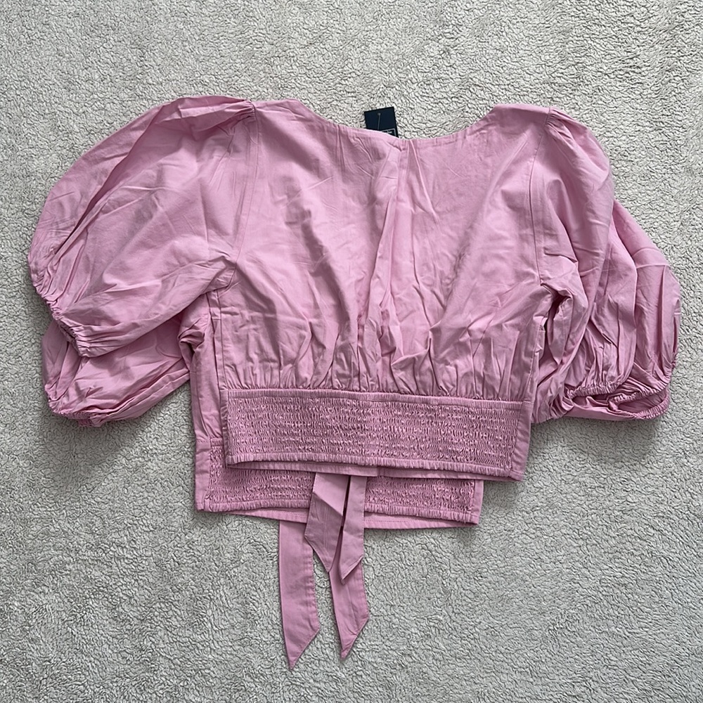 Abercrombie | Tie Front Puff Sleeve Top - Picture 6 of 8